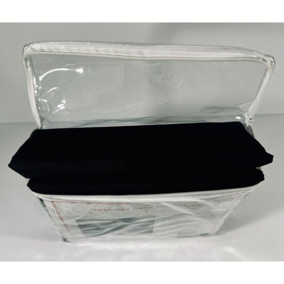 American Home Coll Single Black Flat Top Sheet Microfiber 108” X 101” Fabric - Picture 6 of 7